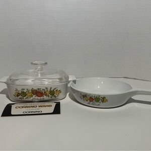 Vintage Corningware set of Spice of Life Baking Dishes